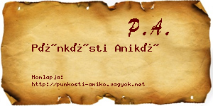 Pünkösti Anikó névjegykártya