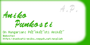 aniko punkosti business card